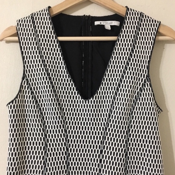 Derek Lam Honeycomb Mesh Fit & Flare Dress - Picture 4 of 6